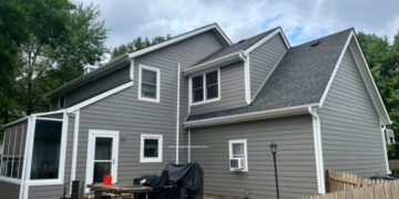 James Hardie Aged Pewter Siding in Olathe, KS | Sure Point Exteriors